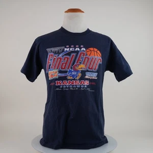 Vintage 2002 NCAA Final Four Kansas Jayhawks Mens Basketball T-Shirt Size M - Picture 1 of 24