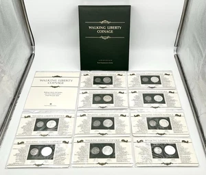 Juego de 20 monedas y lingotes de plata lote PCS Walking Liberty Coinage 1936-1945/1986-1995 - Imagen 1 de 15