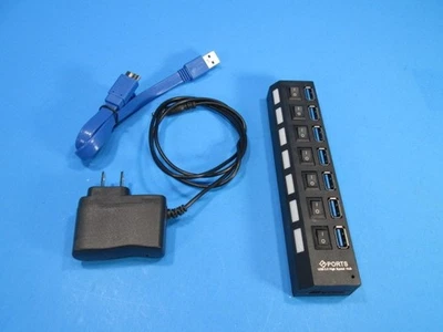 7 PORT USB 3.0 HIGH SPEED HUB w/ AC Adapter  **Free Shipping** - Image 1 of 4