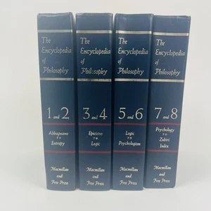 The Encyclopedia Of Philosophy 1-8 in 4 Vol Set Collier-Macmillan 1972 Edwards - Foto 1 di 9