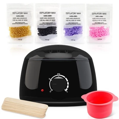 Waxing Kit Wax Heater Warmer Pot Machine Depilatory Wax Beans Body Hair Removal - Image 1 of 4