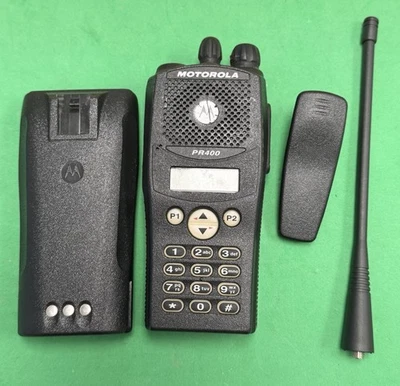 Motorola PR400 VHF Radio 146-174 Full Keypad AAH65KDH9AA4AN w/Battery - Image 1 of 4