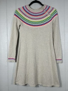 MINI BODEN Fair Isle Wool Alpaca Sweater Dress Girls 11-12 Years Fall Dress EUC - Picture 1 of 6