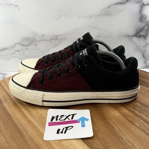 Converse All Star Damen-Sneaker Größe 7 rot kariert niedrig Freizeit klassischer Schuh - Bild 1 von 9