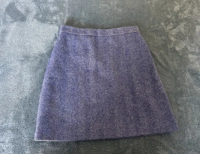 Boden Women's Moon Tweed Wool Blue Skirt Size US 6R UK 10R Preppy Academia Mini - Image 1 of 4