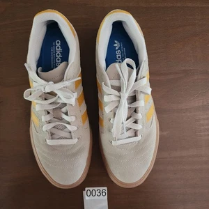 Adidas Skate Shoes Men's 9 Busenitz Vulc II JH8128 Crystal White/Yellow/Gold - Picture 1 of 5