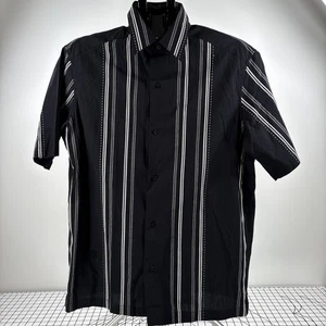 Crazy Horse Mens Black Short Sleeve Button Up Shirt Size Medium - Picture 1 of 8