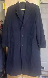 Roundtree and Yorke Men’s Charcoal Wool Size 42 Coat - Picture 1 of 5