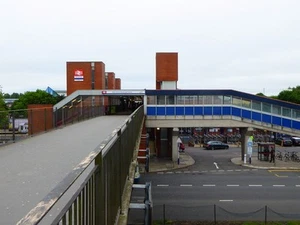 Photo 6x4 Footbridge over Lytton Way, leading to Stevenage Station c2016 - Picture 1 of 1