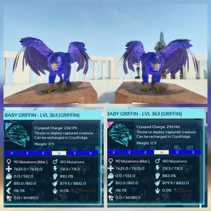 TOP GRIFFIN BABY PAIR BLUE ID02 ARK ASCENDED PVE OFFICIAL PC/XBOX/PS5 - Picture 1 of 2