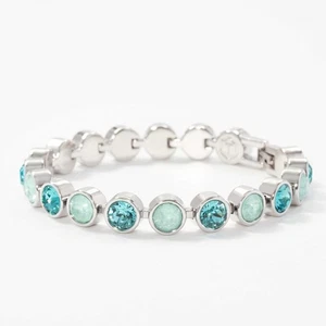 Pulsera de hielo Touchstone Crystal de Swarovski CARIBEAN 7 1/4" chapado en rodio - Imagen 1 de 1
