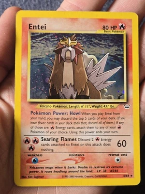 Pokémon Entei Neo Revelation TCG 6/64 Holo Unlimited Rare *Double Holo* - Image 1 of 2
