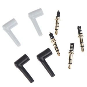 2pcs/lot 90 Degrees 3.5mm stereo headset plug jack 3 4 pole 3.5 Gold Plated; W5 - Picture 1 of 15