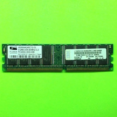Memoria de acceso aleatorio Promos V826664K24SCTG-D3 DDR 512 MB DDR-400 (PC-3200) PC-3200U Foto 1 de 4