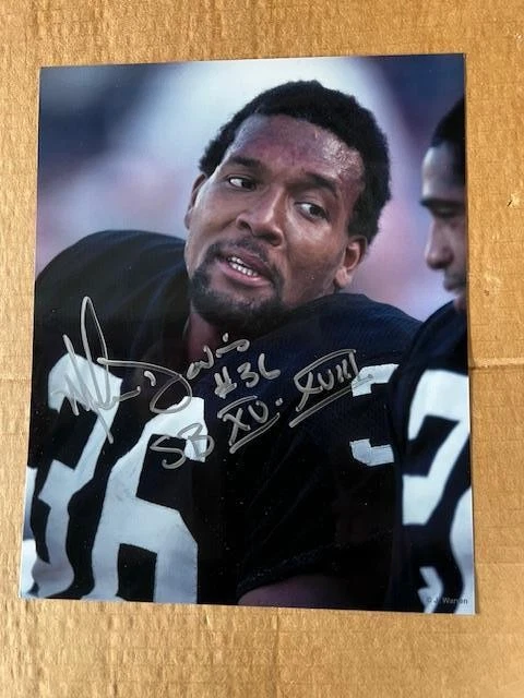 Foto firmada por Mike Davis 8x10 - Raiders, Chargers, Colorado, Red Right 88 Foto 1 de 1