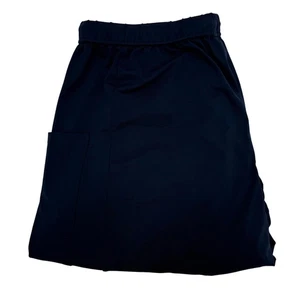 Pantalones informales Halara Palazzo fluidos de pierna ancha azul marino bolsillos para mujer talla grande - Imagen 1 de 6