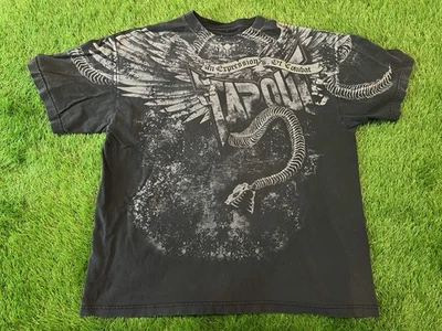 Tapout “An Expression Of Combat” Snake Skeleton Y2K Grunge Vintage AOP - XL - Image 1 of 4
