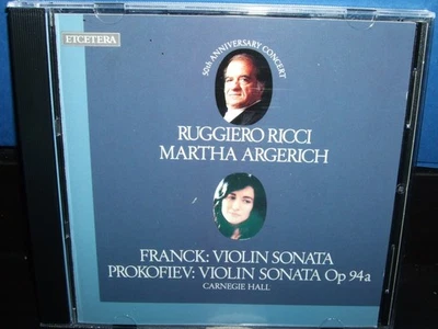 Franck/Bach...Violin Sonatas...Ricci/Argerich Live ETCETERA CD Netherlands/Japan Foto 1 de 3