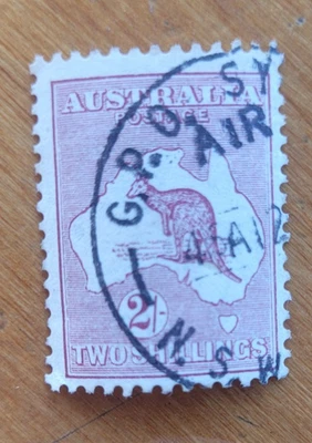 AUSTRALIA KANGAROO 2/ Brown, Fine Used - VF* Australia roo ACSC 37 SG 41 - Image 1 of 2