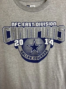 NFL Dallas Cowboys NFC East Division Champions 2014 T Shirt Adult Large Gray - Picture 1 of 6