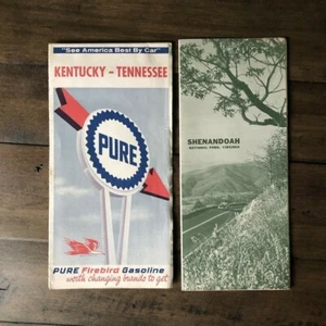 Zwei alte 1966 Shenandoah Nationalpark Virginia und Kentucky Tennessee Karten - Bild 1 von 3