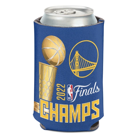 WinCraft Golden State Warriors 2022 NBA Finals Champions 12oz. Can Cooler Cover