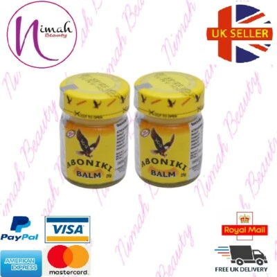 2 x Aboniki Balsam lindert Schmerzen, Schmerzen, Rückenschmerzen, Erkältung - 25g- (2er-Pack)