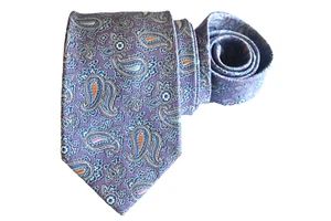 JOS A BANK MEN'S TIE PURPLE/PAISLEY Width: 3.50" Length: 59" - Picture 1 of 3