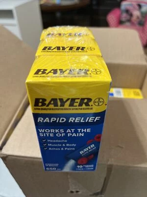 Bayer (3 Boxes)Rapid Relief Powder Packs wAspirin & Caffeine 30 Ct Ea Exp 8/25 - Image 1 of 4