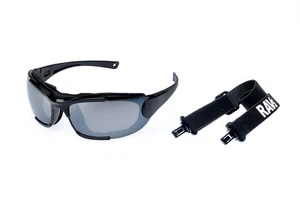 Ravs Sonnenbrille Schutzbrille  Bikebrille Bike Motorradbrille mit Band u. Bügel - Bild 1 von 4