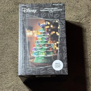 Disney Merry Stitchmas Stitch Ceramic Christmas Tree with Lights 12 Inch Decor - Picture 1 of 5