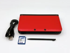 Console Nintendo 3DS XL LL nera rossa SD modello Japan testata funzionante {veloce} - Foto 1 di 15