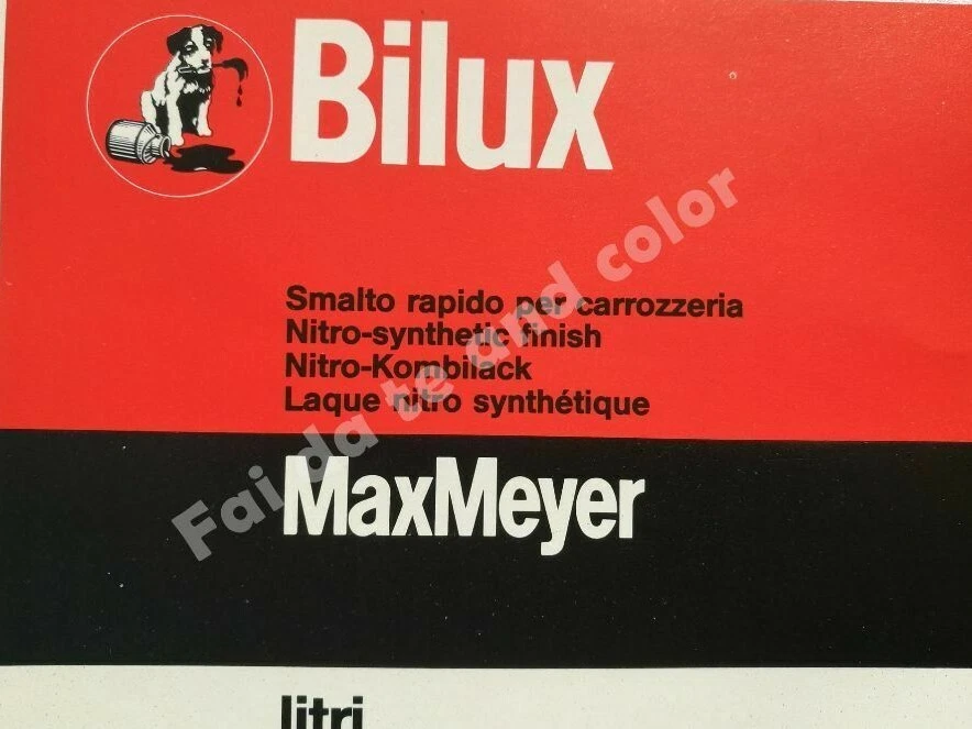 MAX MEYER NITRO BILUX 1K VERNICE COLORE VESPA EPOCA MOTO PIAGGIO MOTOCICLO LT.1