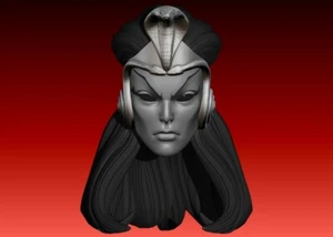 Lady Slither Snake Men Leader Masters of Universe custom head for action figures - Picture 1 of 1