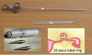 SS Laparoscopy Tubal Ligation Ring Applicator Set Tubal Ring 25 Pieces - Picture 1 of 3