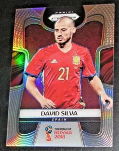 2018 Prizm World Cup David Silva SILVER Prizms Refractor Parallel Base - Picture 1 of 2