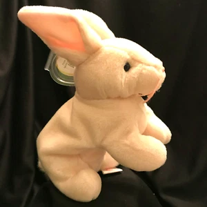 Beanie NIBBLER Baby Bunny Rabbit Original Plush Stuffed Retired 1998 Ty - Picture 1 of 6
