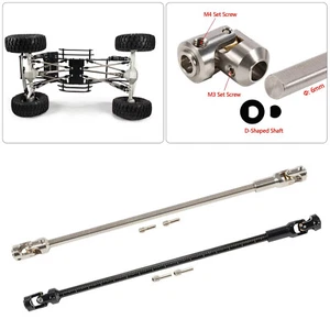 Albero di trasmissione tagliato a lunghezza 68-229 mm per 1/10 RC Crawler LCG Capra SCX10 Pro fai da te - Foto 1 di 14