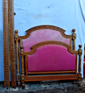 I ANTICO LETTO legno intagliato scolpito - Imagen 1 de 11