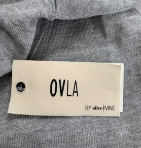 OVLA Olive and Vine Pullover Medium Damen meliert grau weiß Akzente NEU Z1 - Bild 1 von 9