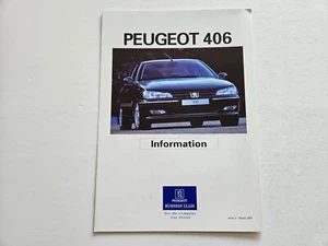 PEUGEOT 406 SALES BROCHURE 1997 - Picture 1 of 4