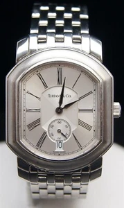 Tiffany & Co. Mark Coupe Silver Tone Dial All Stainless Steel Mens Quartz Watch - Picture 1 of 8
