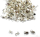 400+  Fold Over Ends Cord End Caps Tips Crimps Cord Ends Size: 6-6.2mmx2.5-2.8mm