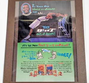 Anuncio de cereal crujiente Penny Hardaway Waffle laminado de colección enmarcado - Imagen 1 de 7