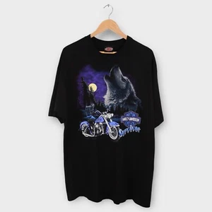 Vintage Harley Davidson T-Shirt Men’s Size XL Single Stitch 90’s Wolf Biker - Picture 1 of 7