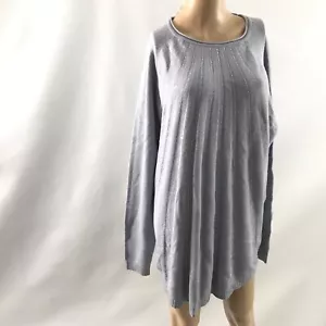 PASSIONI Women’s Sweater Size XL Lilac Long Sleeve Knit Glitter Embellished New - Picture 1 of 6
