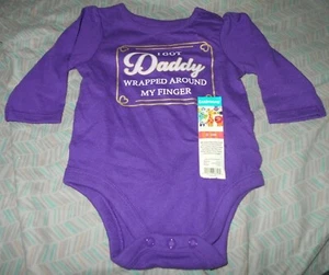 Garanimals Girls 0-3 M Snap Bottom (I Got Daddy Wrapped Around My Finger) - Picture 1 of 1