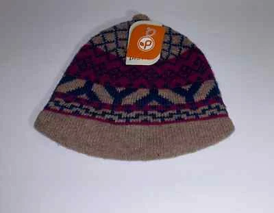 NUEVO CON ETIQUETAS Pistil Mariko Mujer Gorro Ala Bill Lana de Cordero Fair Isle Multi O/S Foto 1 de 2