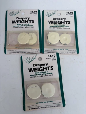 Lote 11 Piezas Cortina Pesas Plomo y Cubiertas con Vinilo VINTAGE EZ Home Foto 1 de 4