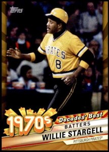 Willie Stargell 2020 Topps Decade's Best Series 2 5x7 Gold #DB-43 7/10 Pirates